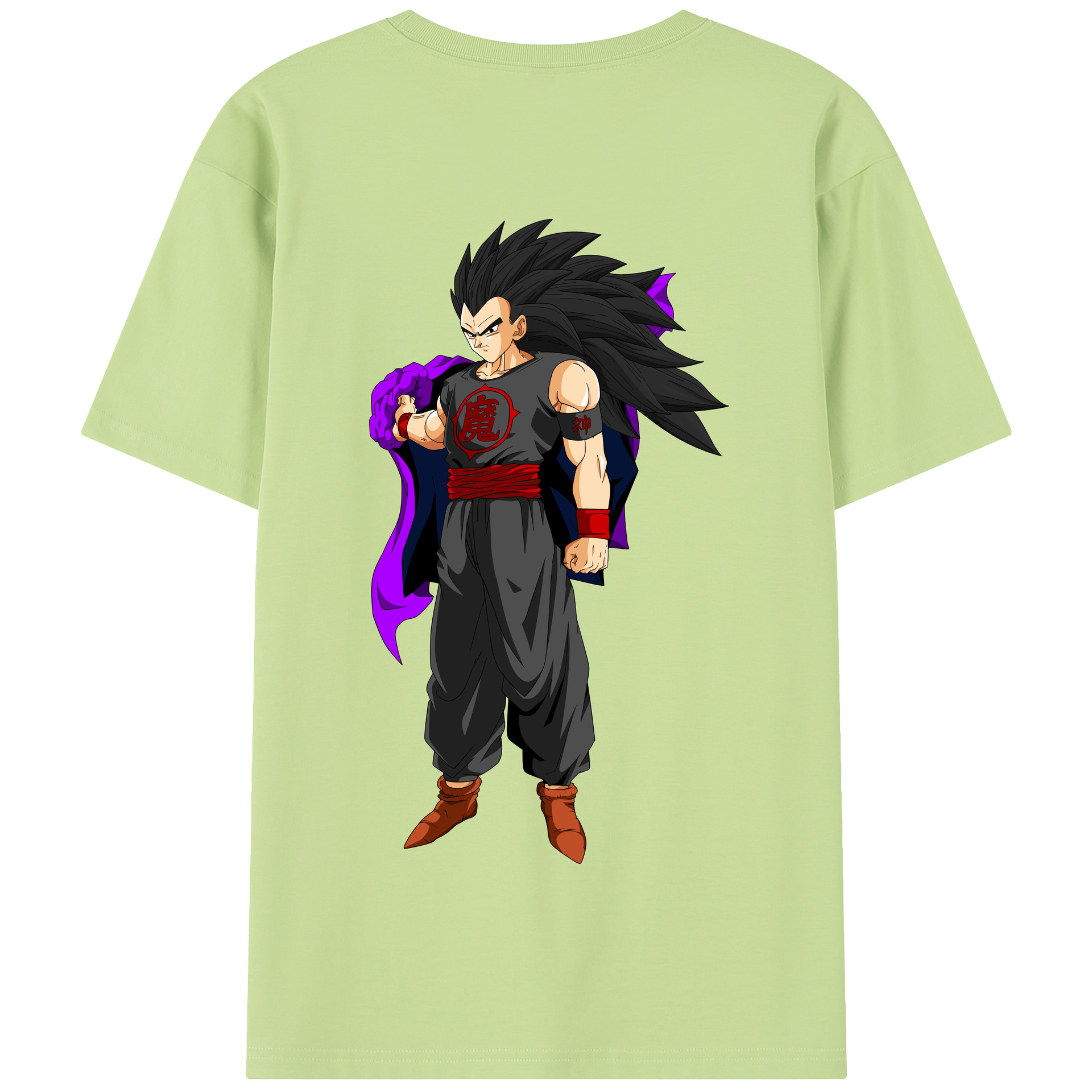 （画像用） ドラゴンボール ベジータ四世（Bejīta Yonsei）DRAGON BALL Vegeta IV 綿100％半袖Tシャツ（背面プリント）